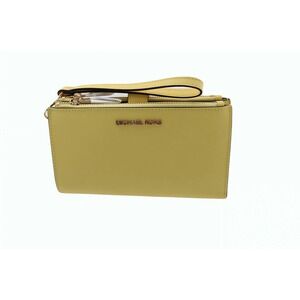 Michael Kors Jet Set Travel Yellow Saffiano Leather Wristlet Wallet Clutch